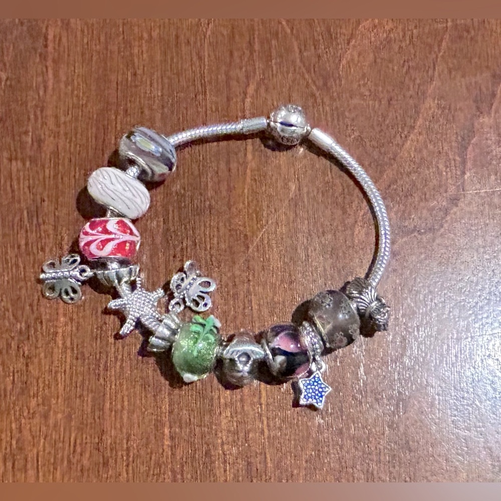 Low Start !!!!!! Pandora Bracelet with charms! Sterling silver 925.